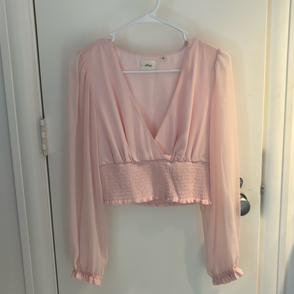 Pink Aritzia Wilfred top